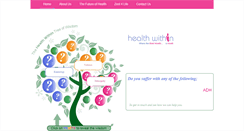 Desktop Screenshot of healthwithin.co.uk